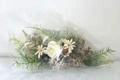 造花 アートフラワー 花束 アレンジメント ホワイト系