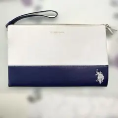 U.S. POLO ASSN. クラッチバッグ バイカラー