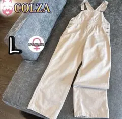 COLZA オーバーオール サロペット ベージュ　L ハイウエスト　ストレートのサムネイル
