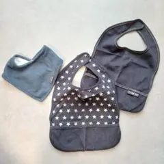 【西松屋】スタイ3枚セット（デニム調）