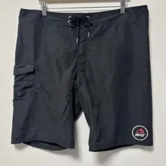 リーフ⭐️【38】無地 ハーフパンツ ストレート 黒 ポリエステル 海 シンプルのサムネイル