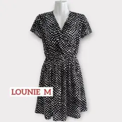 ルーニィ LOUNIE カシュクールワンピース 38 M ハート 総柄　ブラックのサムネイル
