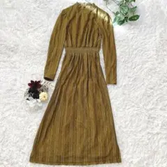 美品✨SLY レースワンピース マスタード ロング ハイネック 長袖 サイズ1