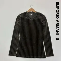 EMPORIO ARMANIエンポリオアルマーニ☆ベロアストライププルオーバー