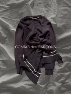 【80s】COMME des GARÇONS スカーフドッキングニット ブラウンのサムネイル
