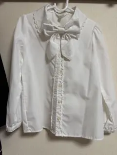 エニィファム リボン付きブラウス 長袖シャツ120