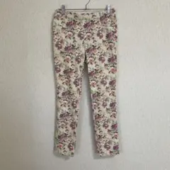 レディース パンツ ストレートパンツ 花柄 Lサイズ
