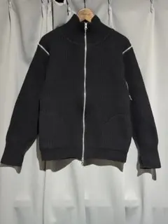 O代官山別注 crepuscule ブルゾンニット ダブルジップ グレーブラック O代官山別注 crepuscule ブルゾンニット ダブルジップ グレーブラック