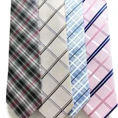 新品CALDIANE&Ungaro チェック柄ネクタイ4本セット美品