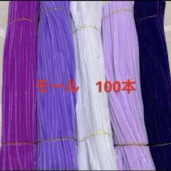 紫系　モール　手芸