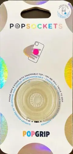 POPSOCKETS POPGRIP Clear Glitter Silver