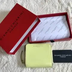 極美品 未使用級 ゲラルディーニ 折り財布 総柄 ナイロン ゴールド