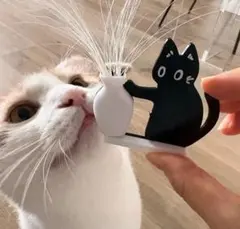 黒ねこ雑貨／マグネット／愛猫おひげ入れ／アクリル製／新品未開封／６✖６㌢