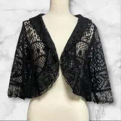 adesso ボレロ ブラック 総レース 羽織 結婚式 パーティー