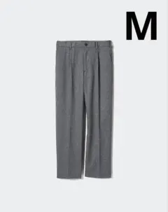 ユニクロ タックワイドパンツ ヘリンボーン M UNIQLO