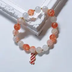 ブレスレット(オレンジ×ホワイト)