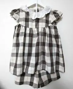 petit main セットアップ　130cm　チェック柄