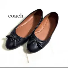 COACH コーチ 本革 バレエシューズ 黒 23.5のサムネイル