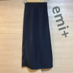 emi+ 黒 タイトロングスカート ゴムウエスト