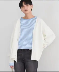 【美品】 AMERICAN HOLIC ミドルゲージVネックニットカーディガンM