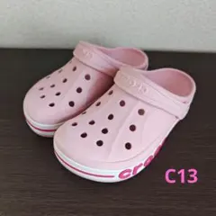 crocs ピンク サンダル C13 19cm おまけ付き