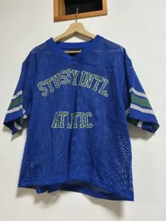 【レア】【美品】STUSSY メッシュゲーミングシャツ L ブルー