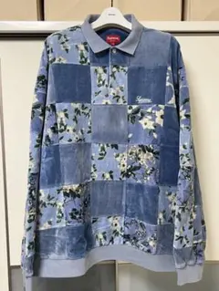 トップス XL Supreme Floral Patchwork Velour Polo Supreme Floral Patchwork Velour L S Polo (FW21) - $128