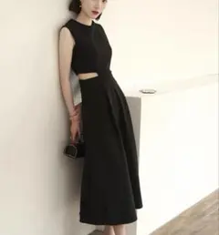 シンプル夏ワンピース✨ノースリーブひざ丈女子会コーデに最適