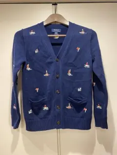 Ralph Lauren ネイビー カーディガン セーリングボート10-12m