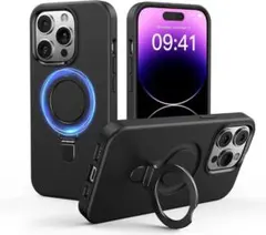 iPhone 15 Pro ケース 【MagSafe対応スタンド】 隠し収納式