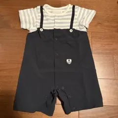 bebe réduction ストライプロンパース