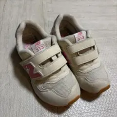 New Balance313 キッズスニーカー アイボリー×ピンク 19.5cm