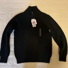 ユニクロ スフレヤーンハーフジップセーター ダークグリーン XSサイズ 新品