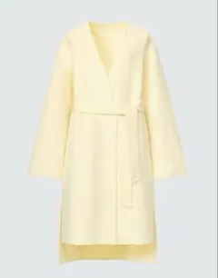 UNIQLO:C ユニクロC ダブルフェイスラップコート イエロー M