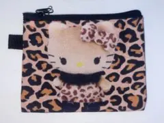 ハローキティ レオパード柄ミニポーチ