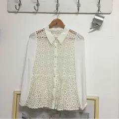 LOWRYS FARM 花柄シースルートップス