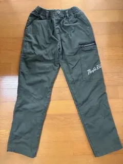 カジュアルパンツ 裏起毛 140 オリーブグリーン