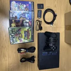 PlayStation 2 SCPH-50000 本体+付属品+ゲームソフト4本