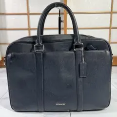 極美品✨COACH コーチ 2way ビジネスバッグ レザー 紺 F59057 - メルカリ