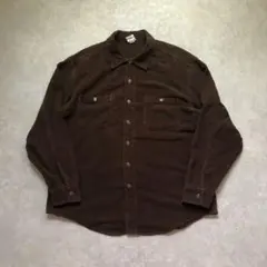 USA古着90s GAP 肉厚コットンシャモア ワークシャツカバーオールフェード