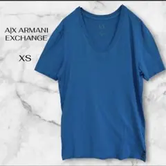 アルマーニ エクスチェンジ　Ｖネック　ブルー　Tシャツ　XSのサムネイル