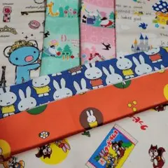 人気❣️キャラクター　はぎれセット　ミッフィー　クッピーラムネ　大きなかぶ　絵本
