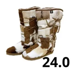❣️限定❣️AU&MUムートンブーツ 24.0 ロング丈 美脚