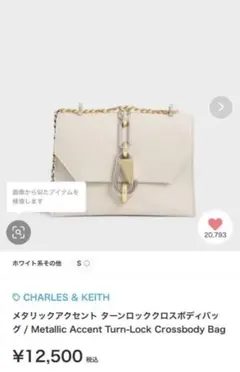 CHARLES & KEITH メタリックアクセント クロスボディバッグ