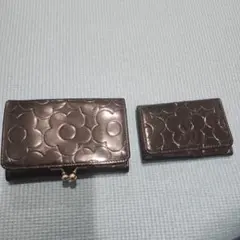 マリークワント　財布&キーケースセット　黒エナメル　MARY QUANT