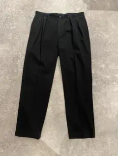 RALPH LAURENスラックスW38ダークブラウンワイドストレート美品大きめ