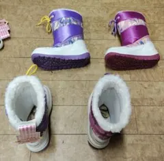 【未使用訳あり2足】スノーブーツ ピンク、パープル 21cm　Lancer