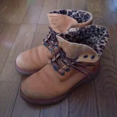 Timberlandティンバーランドワークブーツ ベージュ レオパード柄23cm