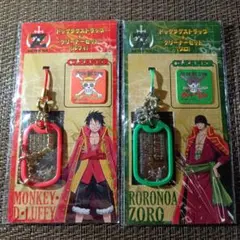 ワンピース　ドッグタグストラップ　クリーナーセット 　ルフィ＆ サンジ