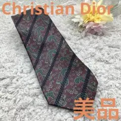美品❗️Christian Dior ❗️クリスチャンディオールペイズリー柄ネクタイ